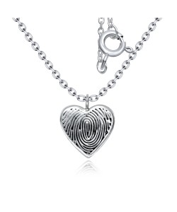 Heart Shaped Silver Kids Necklace SPE-3891